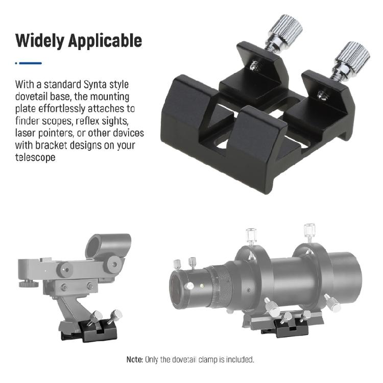 Upgraded Dovetail Plate Dovetail Base Telescope Mount Metal for Telescope Setups