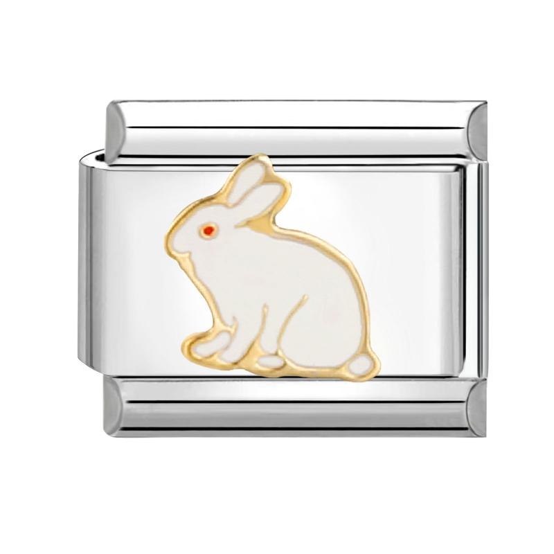 Fashion Flowers Devil Eyes Heart Butterfly Cherry Italian Charm Links Stainless Steel Fit 9mm Bracelet Zircon DIY Making Gifts