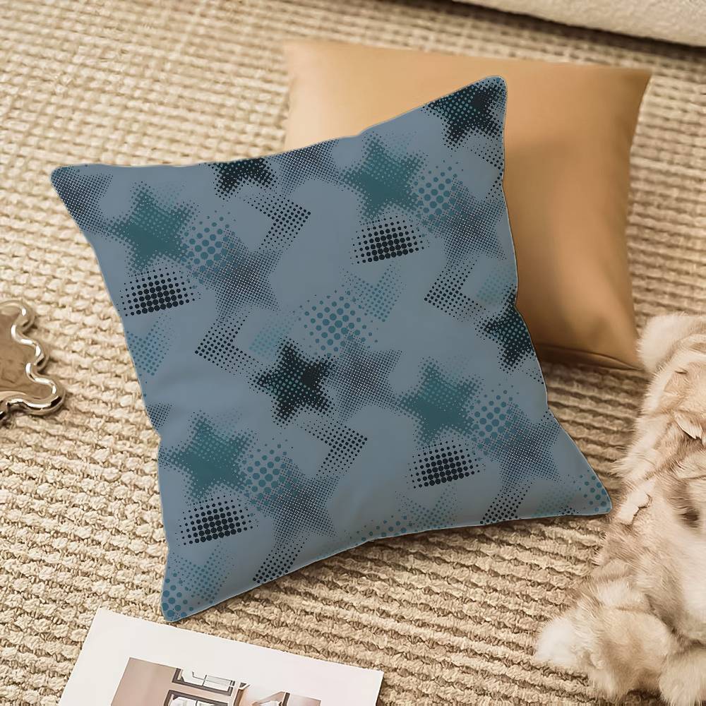 Alphabet Texture Pillow Case Anti-dustmite Invisible Zipper Sofa Bed