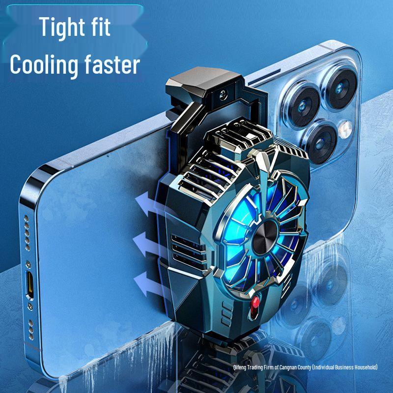 Desktop Semiconductor Dual-Core Mobile Phone Cooler Stand with Large Area Cooling and Fan