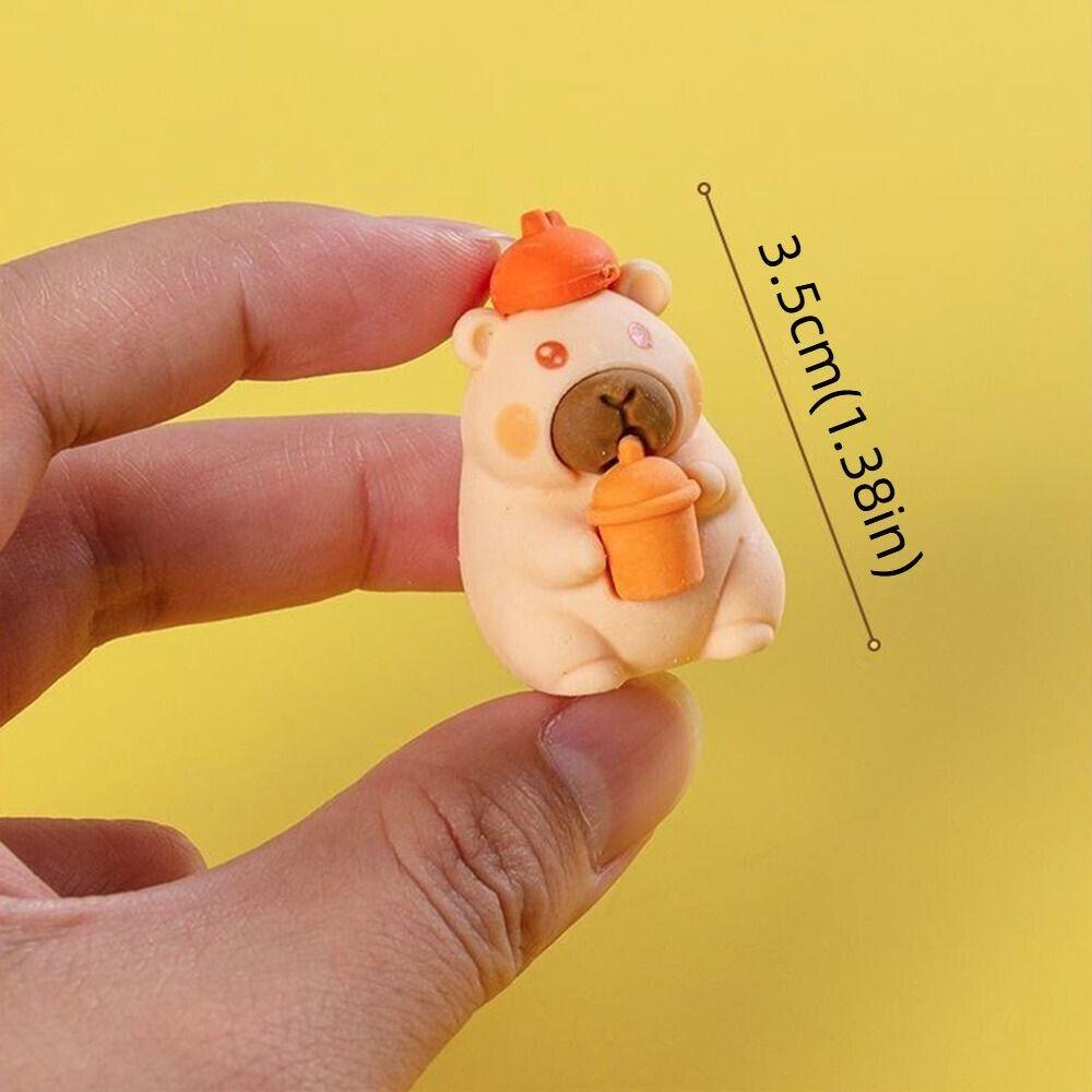 4Pcs Stationery Capybara Eraser Children Toys Eraser Cute Pencil Rubber
