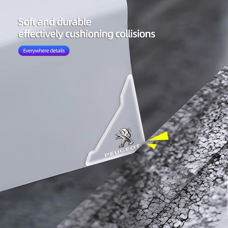4Pcs Car Door Anti-scratch Sticker Auto Protective Decals For Peugeot 5008 408 308 Landtrek 208 2008 3008 Rifter 508 e-Expert