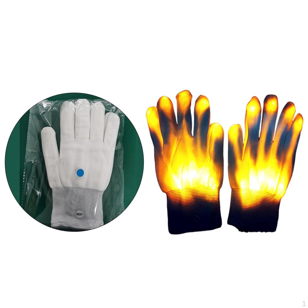 Ing Neon Handschuhe Rave Party Zubehör Bunte Leucht Finger Lichter für Dunkles Halloween