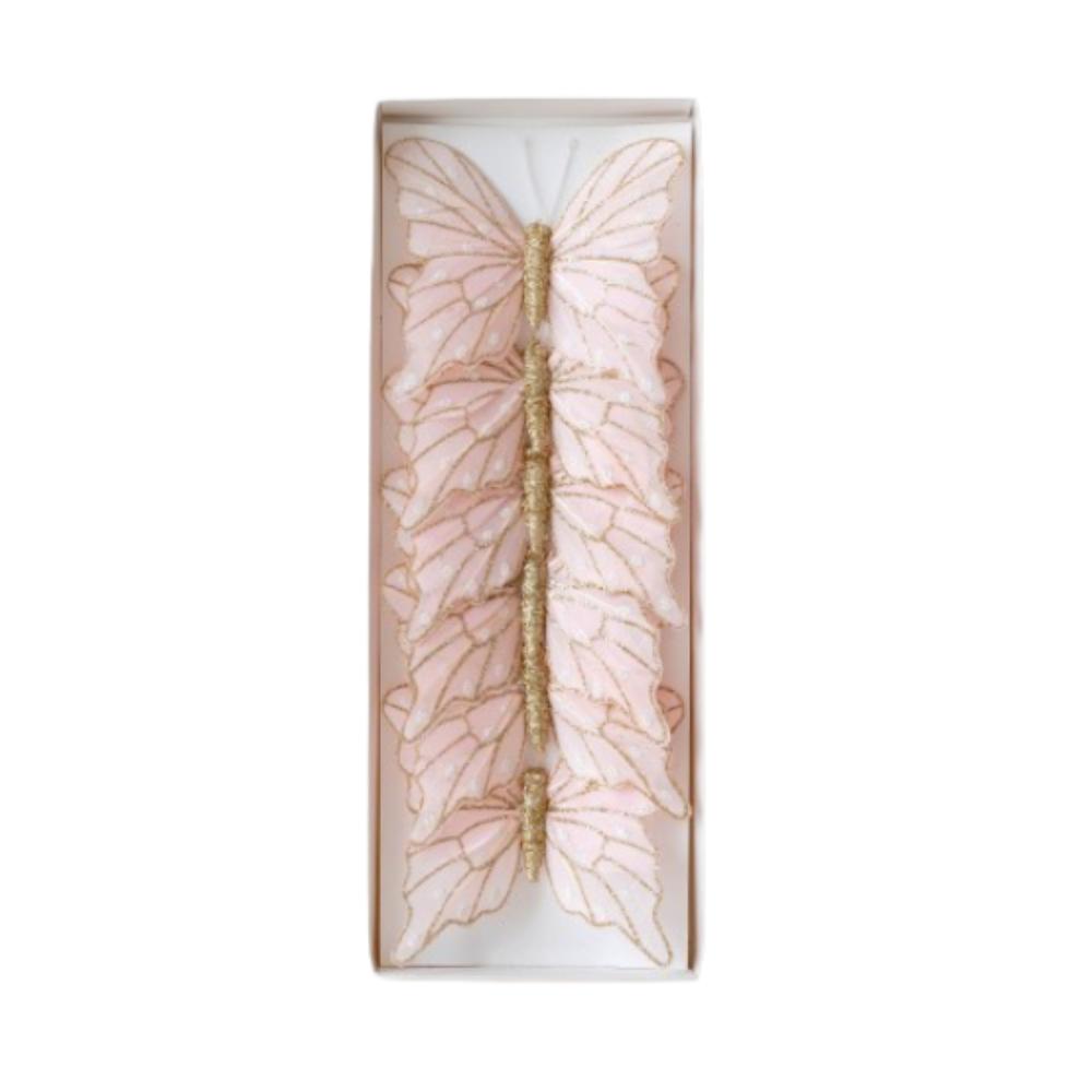 Plastová vánoční třpytivá motýlí přívěsek DIY vánoční stromek závěsná dekorace domácí vánoční výzdoba