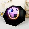 Soccer Ball Compact Travel Automatic Umbrella Folding Umbrella with 8 Ribs Lightweight for Outdoor Daily Use Fashion Lovers