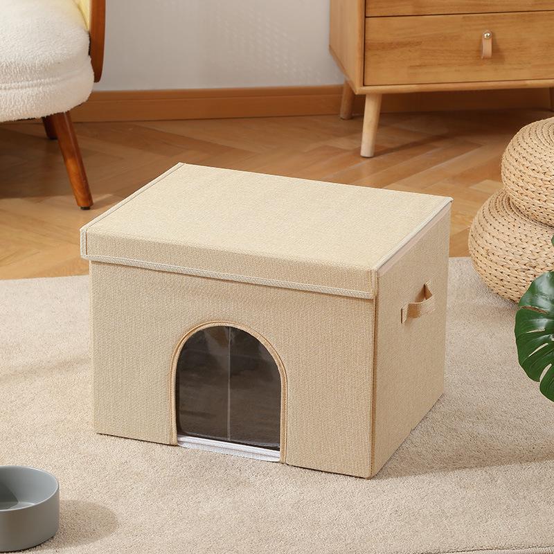 "Portable Summer Cooling Cat Bed – Foldable with Air-Conditioned Feature and Ice Pack for Pets"