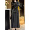 Knitted bottoming dress three-piece women's autumn and winter new style suit skirt