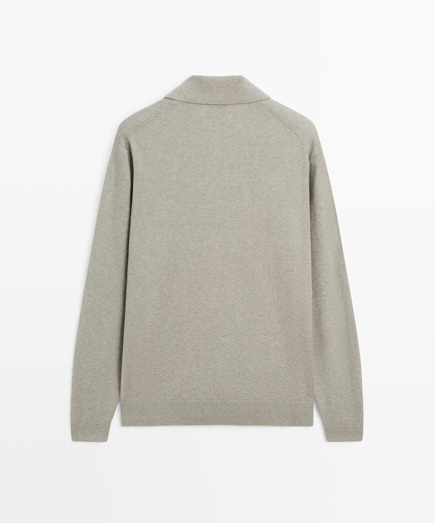 Masimodutti Cotton Knit Polo Sweater