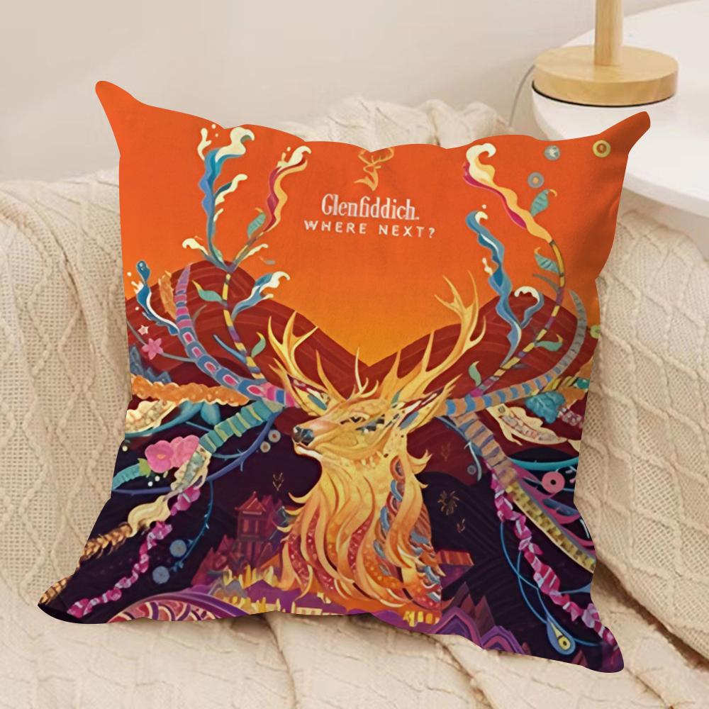 The G-GlenfiddichS Cushion Cover Soft Plush Double-Sided Printed Sofa Pillow Cushion Cover | Cozy All-Season Durable Decor Gift