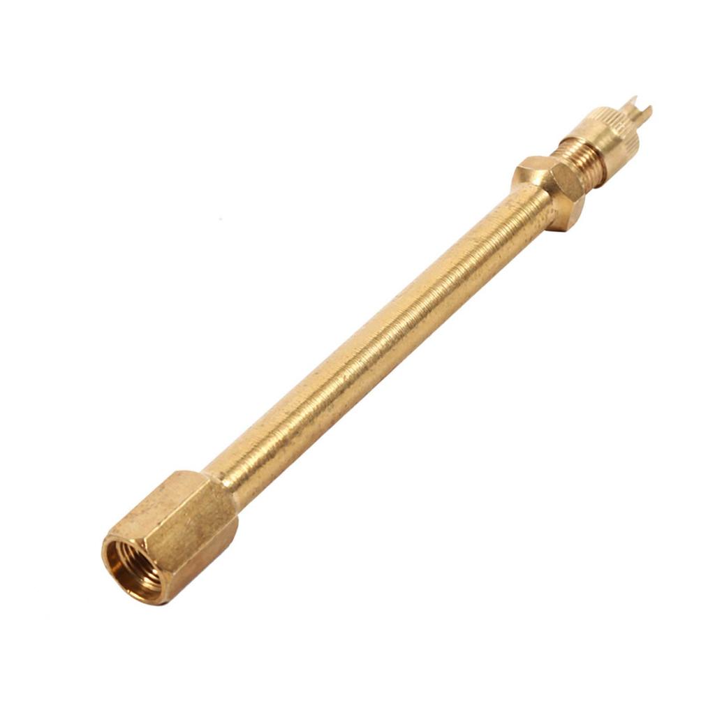 Brass Auto Tire Valve Stem Extension Pole Caps Extender Straight Bore 100 Mm