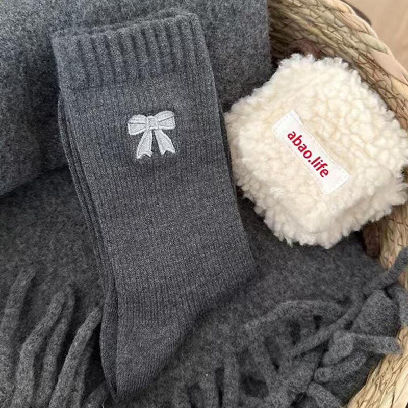 1pair Cute Women Socks Puppy Socks For Women Animal Pattern Cotton Socks With Fur Ball Funny Mid-tube Socks Calcetines Mujer