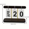 Modern Minimalist Flip Desk Calendar - Everyday View, English Language, Home and Office Decor Desk Accessory
