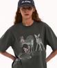 MATCHGLOBE Ribbon Deer Oversized Tee (Dark Gray)