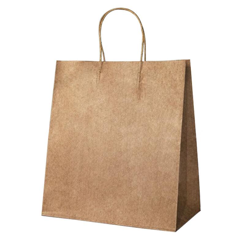 JIACHI Kraft Paper Bags, Handbags, 25*13.5*27cm, 20 Pieces, Gift Bags, Storage Bags, Disposable Packaging Bags