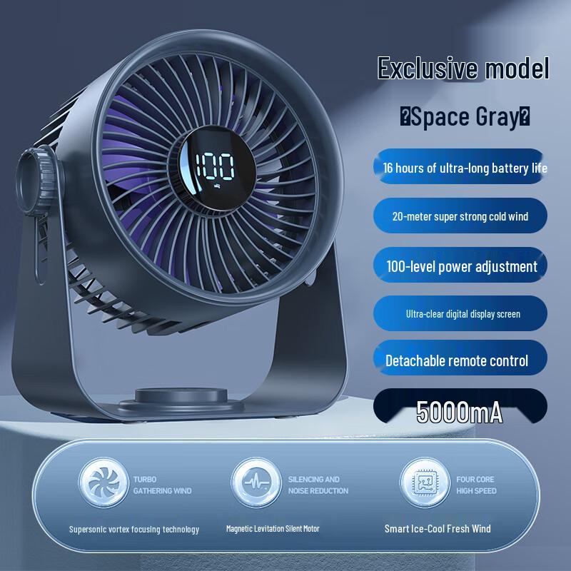 Li Shen Portable Remote Control Desktop Fan
