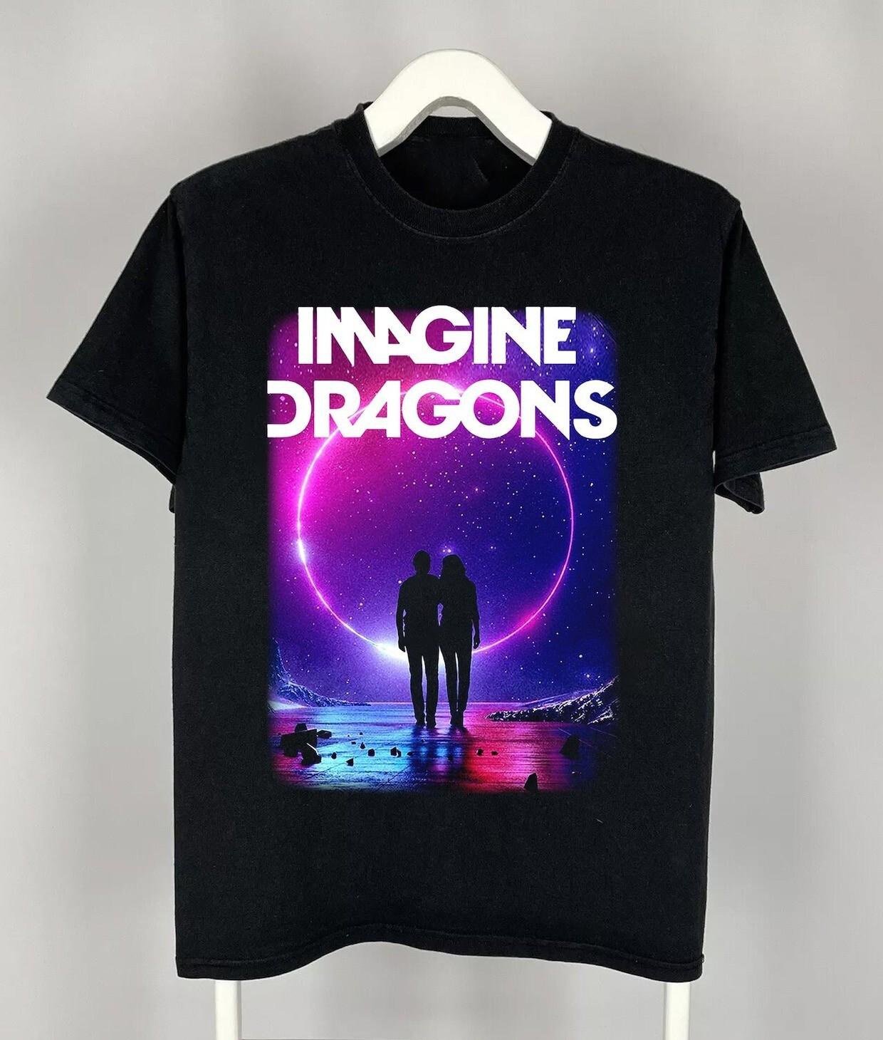 

Imagine Dragons Band Black 100% Cotton Shirt Unisex BL1610 2XL