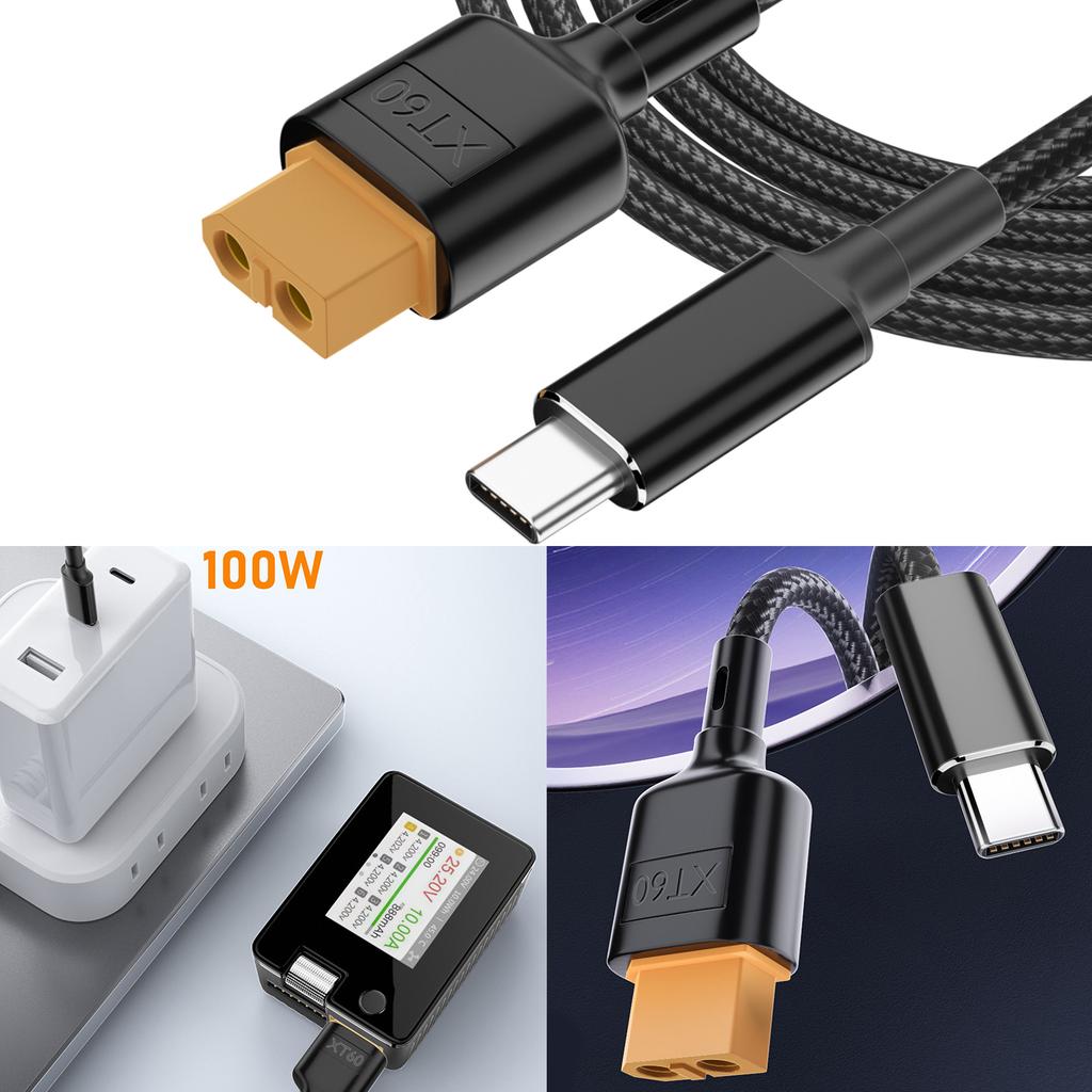 Safely and Efficiently Type C To XT60 Charging Cable XT60 Charging Adapter Cable XT60 Charging Accessories 0.5m/1m