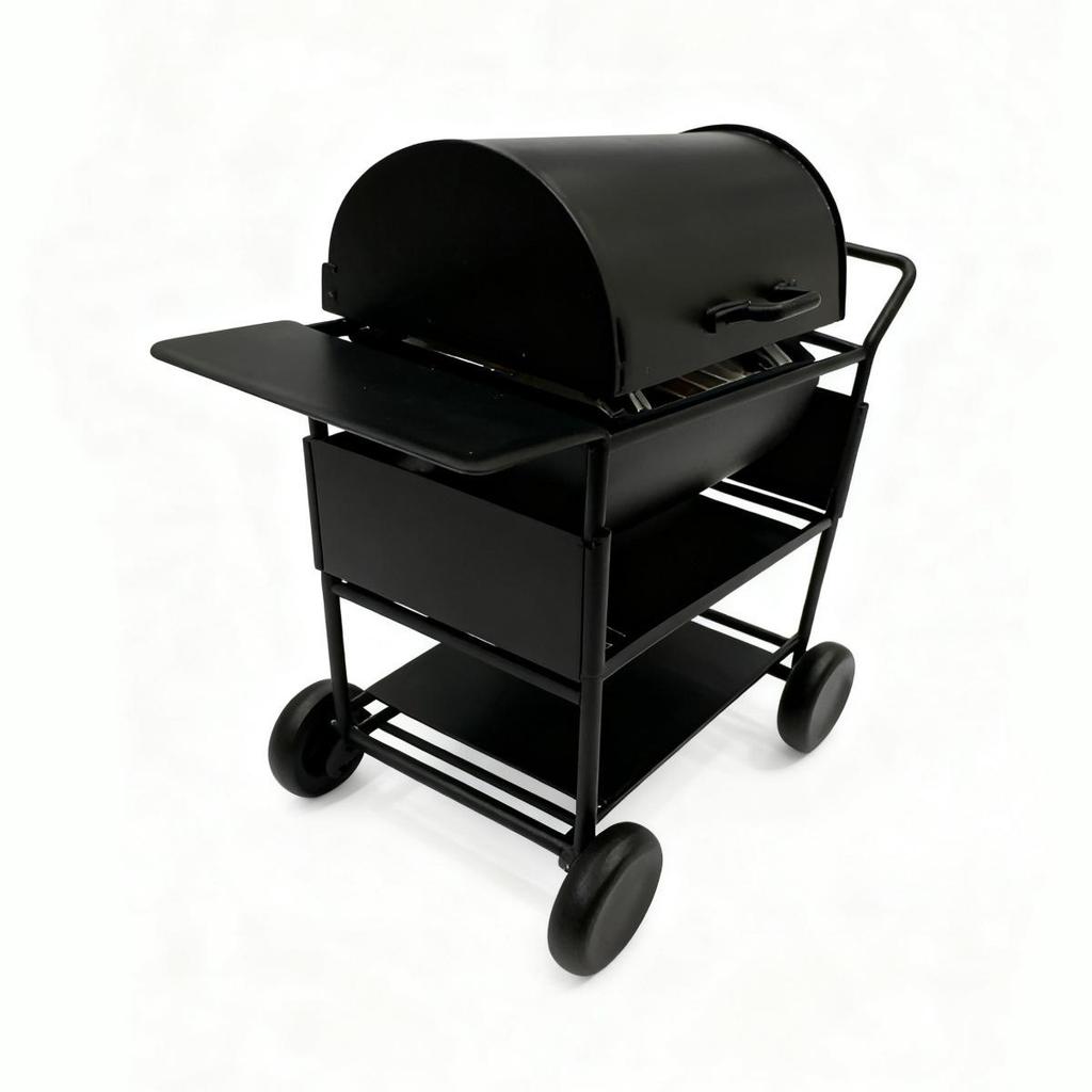 Miniature Black Iron BBQ Grill Dollhouse Ornament