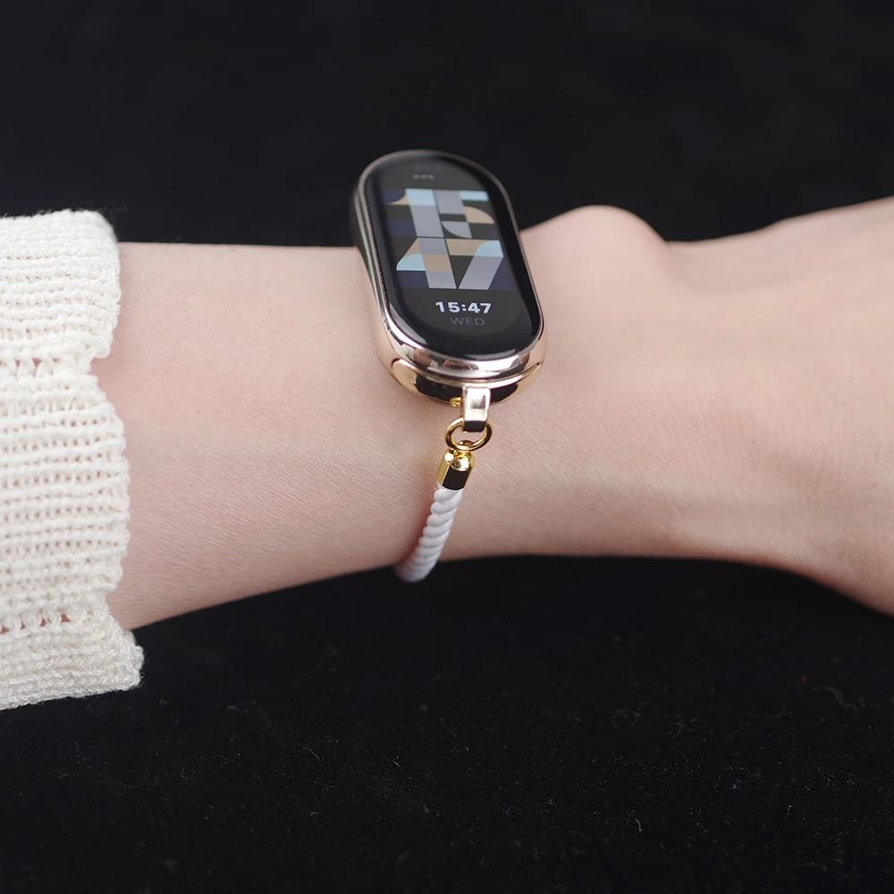 Mi Band 8 7 6 5 4 3 Strap For Mi Band 9 New Design Bracelet for xiaomi Smart Band 8 NFC Wristband Twist Rope Mi 8 Accessories