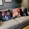 Sukuna Kissenbezug Kissen für Zimmer Schlafzimmer Sofa Wohnzimmer Rückenlehne J-Jujutsu Kaisen Auto Ryomen Quadratisches Kopfteil