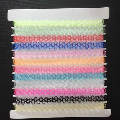 12pcs Hot Sale Vintage Chokers Necklaces For Women Stretch Tattoo Necklaces Elastic Chocker Simple Trendy Girls Short Pendant
