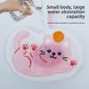 Cute Cat Hanging Hand Towel Coral Fleece Strong Water Absorption Handkerchief Towel Thickened Cartoon Bathroom Kerchief