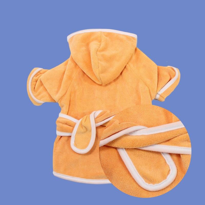 Microfiber Towel Material Dog Bathrobe Quick Dry Fast Absorbent Pet Drying Coat with Adjustable Magic Tape for All Dog Sizes