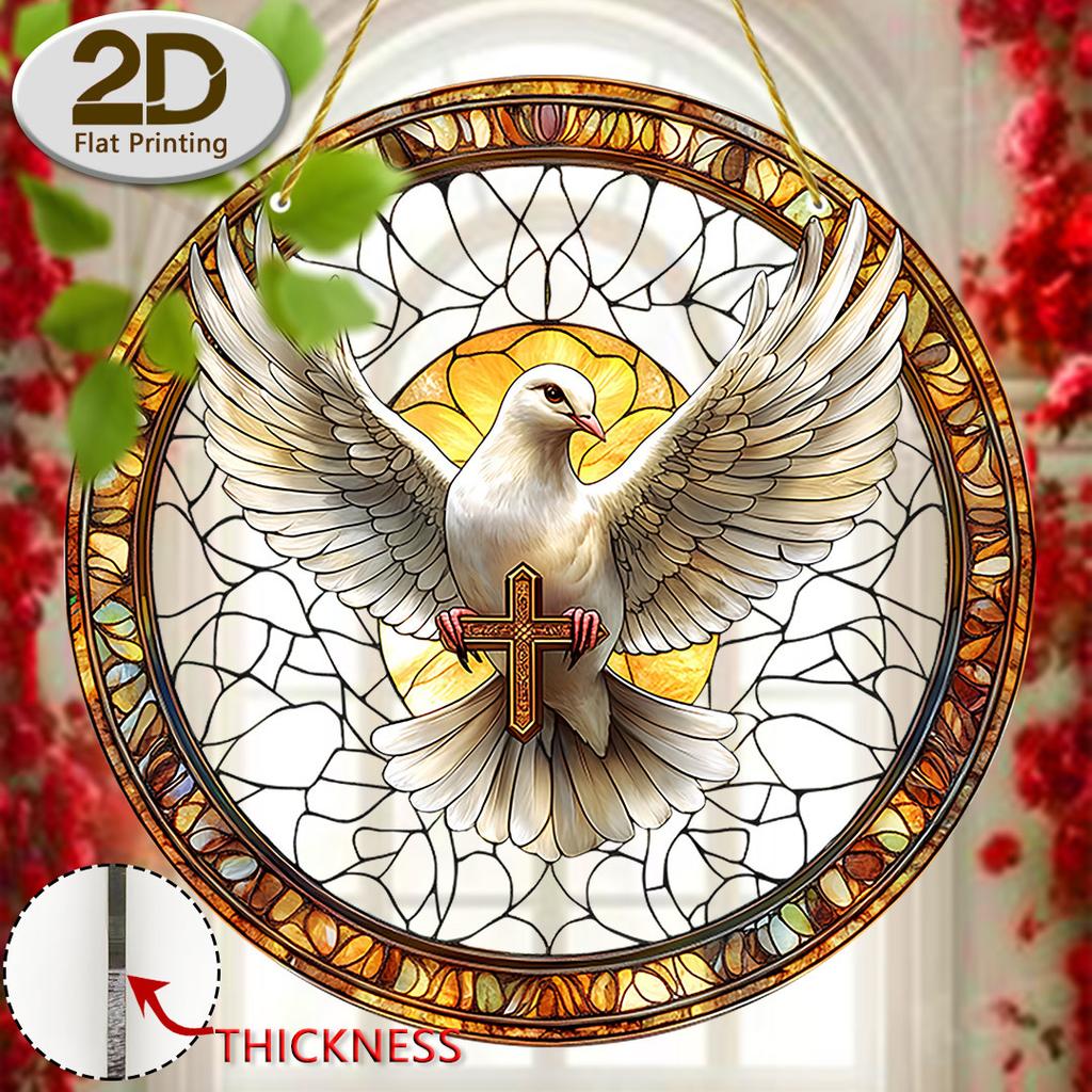 2D Flat Acrylic Cross Design, Indoor and Outdoor Decoration - No Battery/electricity Required, Free Day Decoration, Shop Decoration, Durable Outdoo