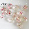 Relaxing Cube Toys Clear Stress Sensory Toy, Anxiety Relief Ice Squeeze Handheld Relievers Christmas Animal Fruit Sequins Filled Toy Portable