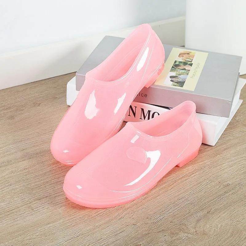 

WTEMPO Небольшая горловина, быстросохнущая, без подкладки, низкая обувь для дождя, для кухни, мытья автомобиля, водонепроницаемая, противоскользящая, легкая рабочая обувь двойного назначения 36 розовый