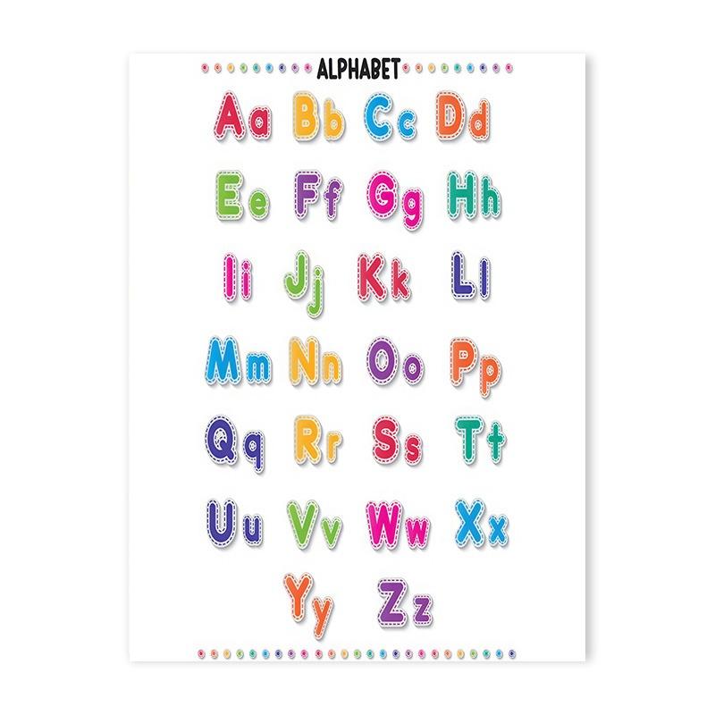 Kids Learning Education Posters English Letters and Numbers Canvas Painting Nordic Nursery Baby Bedroom Wall Art Home Decor