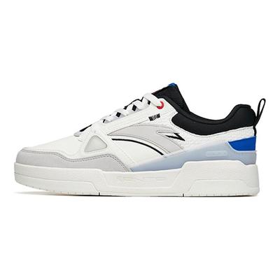 Slip Resistant Abrasion Resistant Low Top Skateboard Shoes Men's White Gray 112218085-2