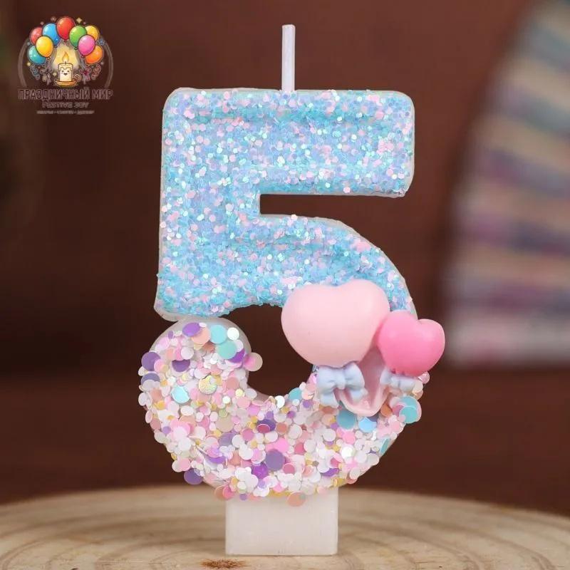 Numeric Birthday Candles 0-9 Set for Kids Baking Party Decorations