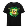 SpongeBob SquarePants Unisex Adult Spongey Four Leaf Clover St Patricks Day T-Shirt