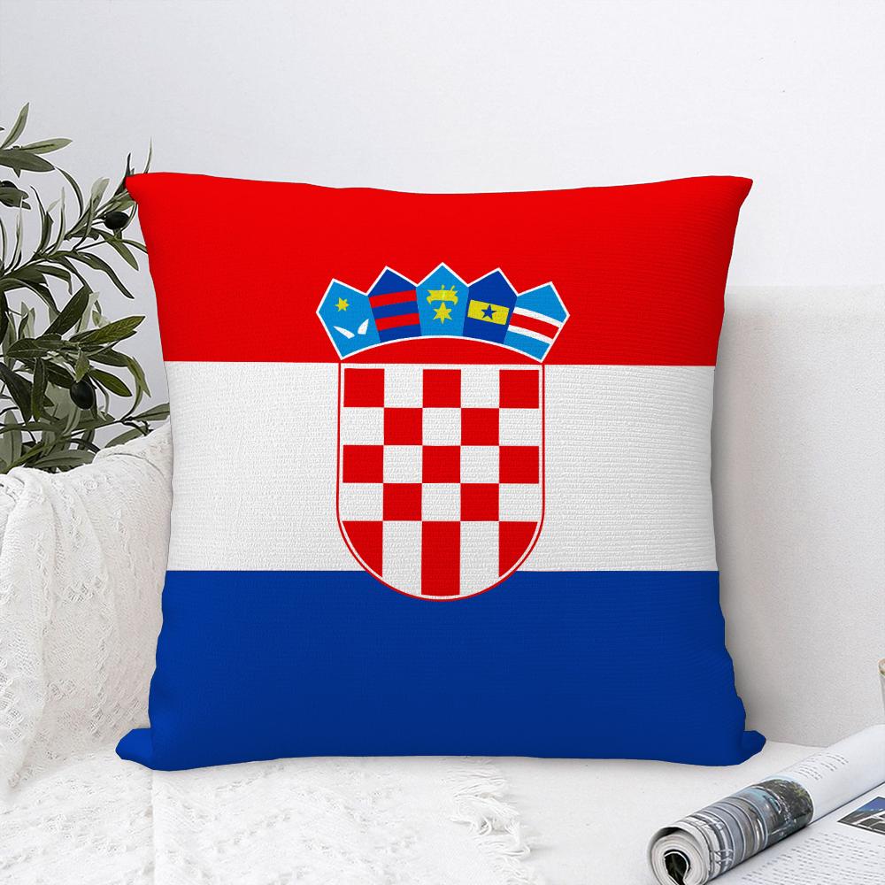 Republic of Croatia Pillow Case Sofa Decorative Home Double-sided Print Plush Square Throw Pillow Covers Cushion Decor Cover