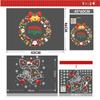 2025 Happy New Year Christmas Sticker Santa Claus Snowman Xmas Decal Merry Christmas Xmas wreath Window Sticker Shopping Mall