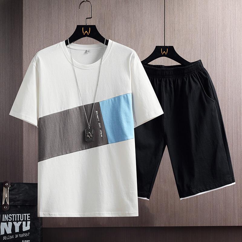 

Спортивная мужская корейская повседневная летняя одежда с коротким рукавом XXL