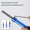 Quick Installation Screwdriver Tool Connecting Rod Screw Socket Adjustable Depth Shank Woodworking Tool