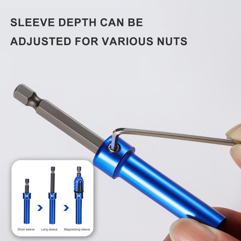 Quick Installation Screwdriver Tool Connecting Rod Screw Socket Adjustable Depth Shank Woodworking Tool