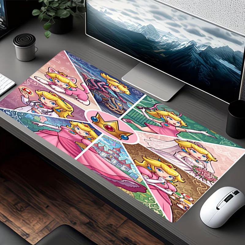Princess Peach Toadstool Print Mouse Pad, for Keyboard Pad Laptop PC Mat for Office Home Use, Desk Decor, Perfect Birthday Gift for Gamers