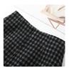 Winter 2025 Women's High-Waisted Wool Plaid A-Line Mid-Length Skirt