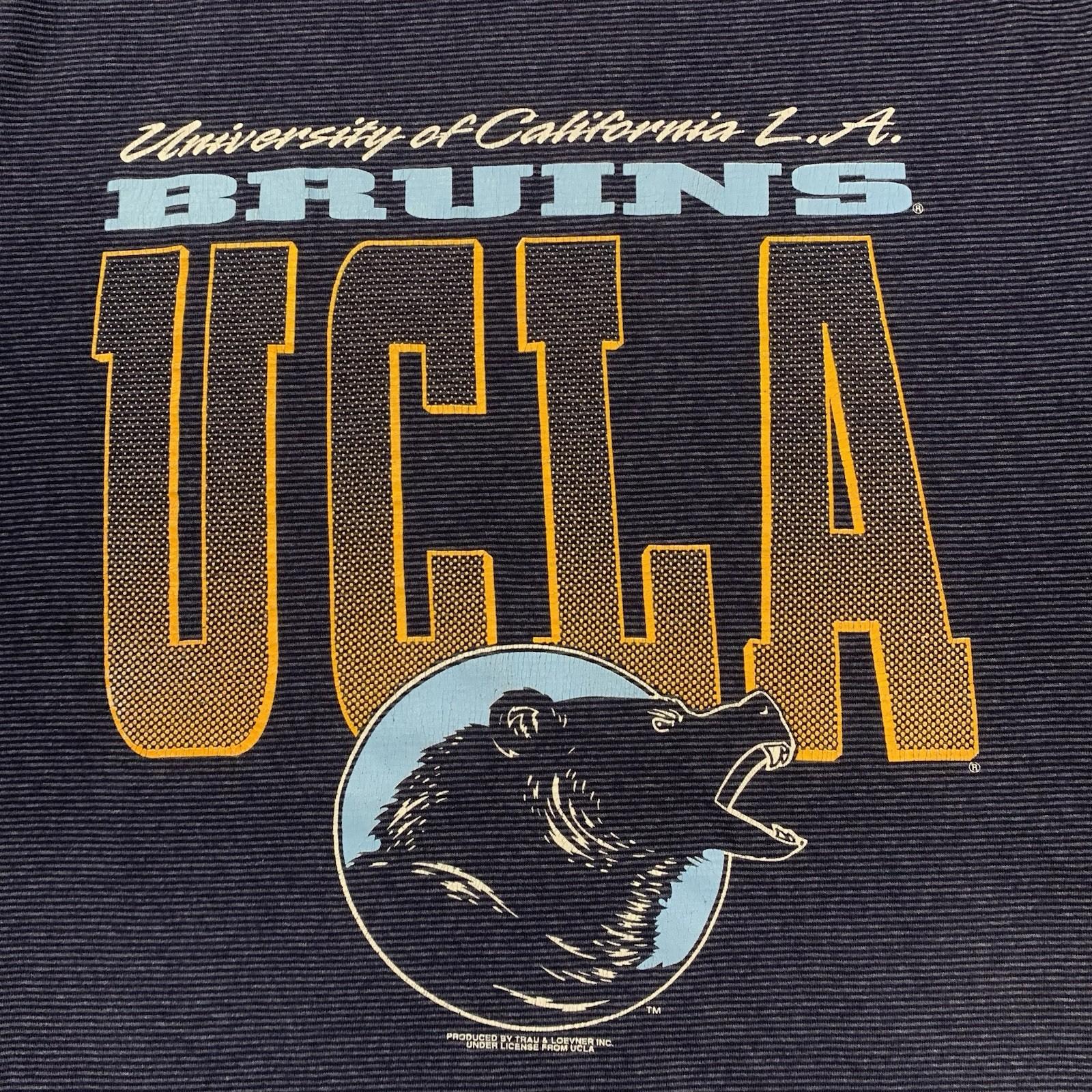 UCLA Bruins Mens Large Blue Short Sleeve Graphic T Shirt Logo NCAA Single Stitch S