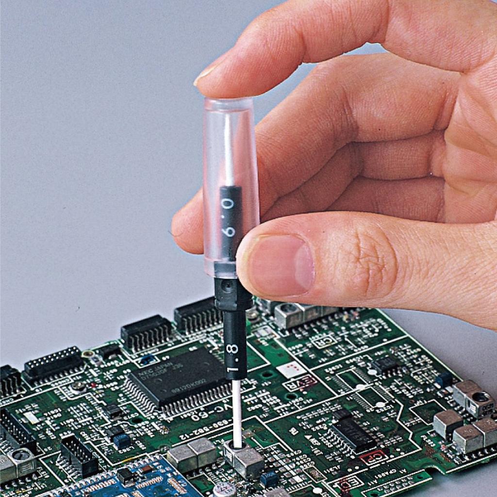 HOZAN Interchangeable Ceramic Adjustment Fully 145mm for Adjusting Volumes and Capacitors D-280 Screwdriver, Non-Magnetic, Long, Semi-Fixed