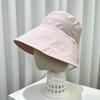 Female spring and summer outdoor sunscreen hat plaid double-sided bucket hat big head circumference big brim showing face small bucket hat