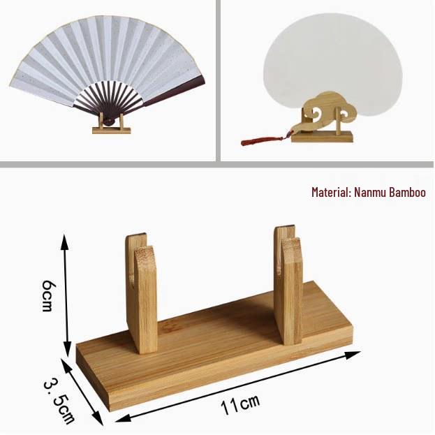 Folding Round Fan Holder - Classical Chinese Wedding & Palace Display Stand