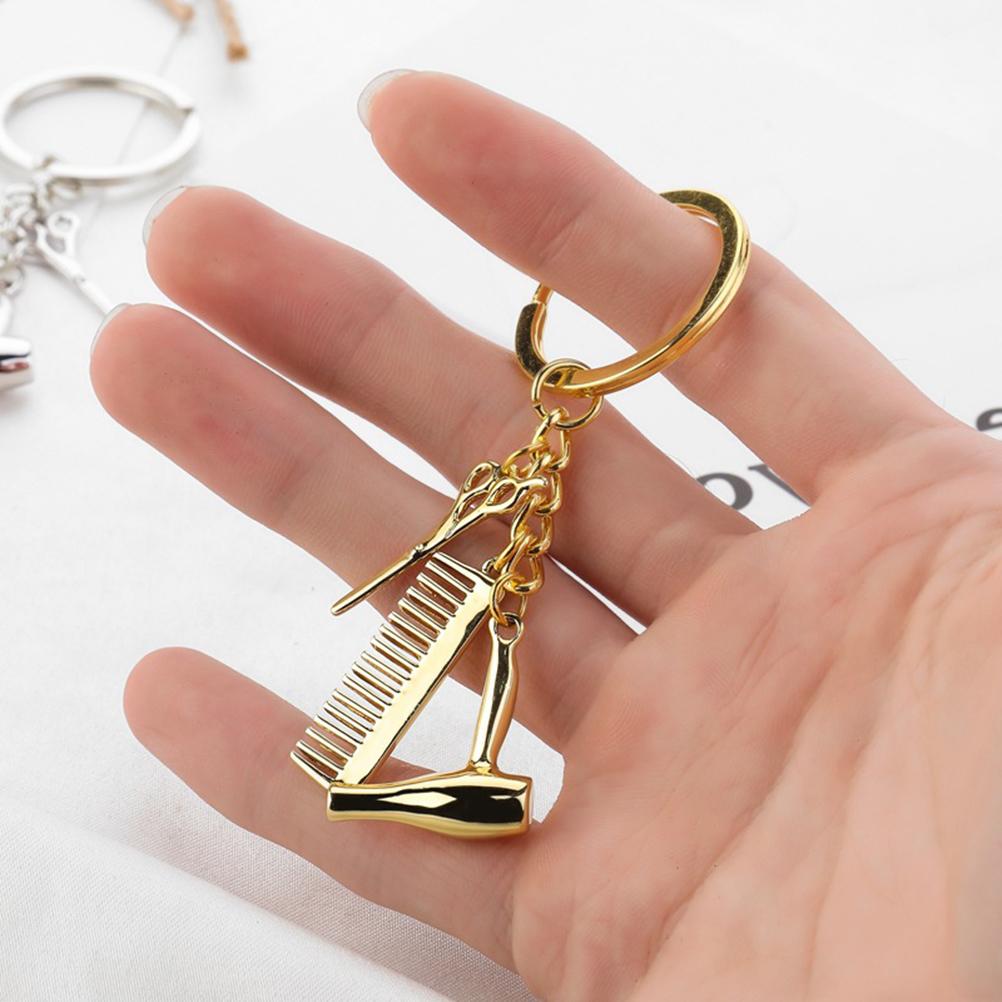 Buy 1PC Hairdresser Hair Dryer Scissor Comb Pendant Keychain for Hair