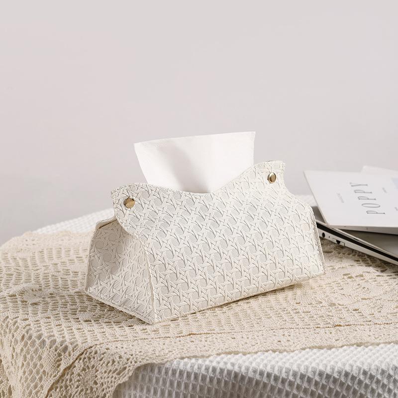 Light Luxury Hotel Desktop Tissue Box, Living Room Multi-functional Storage Box