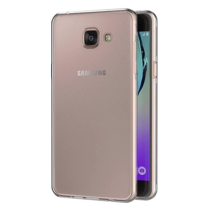 Coque pour Samsung Galaxy A5 2016 A510 - Housse Etui Gel TPU Transparent Intégrale Avant Arrière Silicone Souple Phonillico®