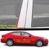 Car TPU/Glossy Mirror Pillar Post Cover For Mazda 3 Mazda3 Axela 2014 2015 2016 2017 2018  Door Trim Window Sticker 10pcs