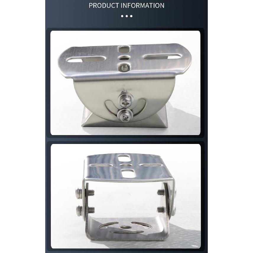 Universal Wall Pole Joint Mount Adaptor, Universal CCTV Camera Mount Bracket Adjustable Extension Adapter for CCTV Surveillance Camera (2D Stainless